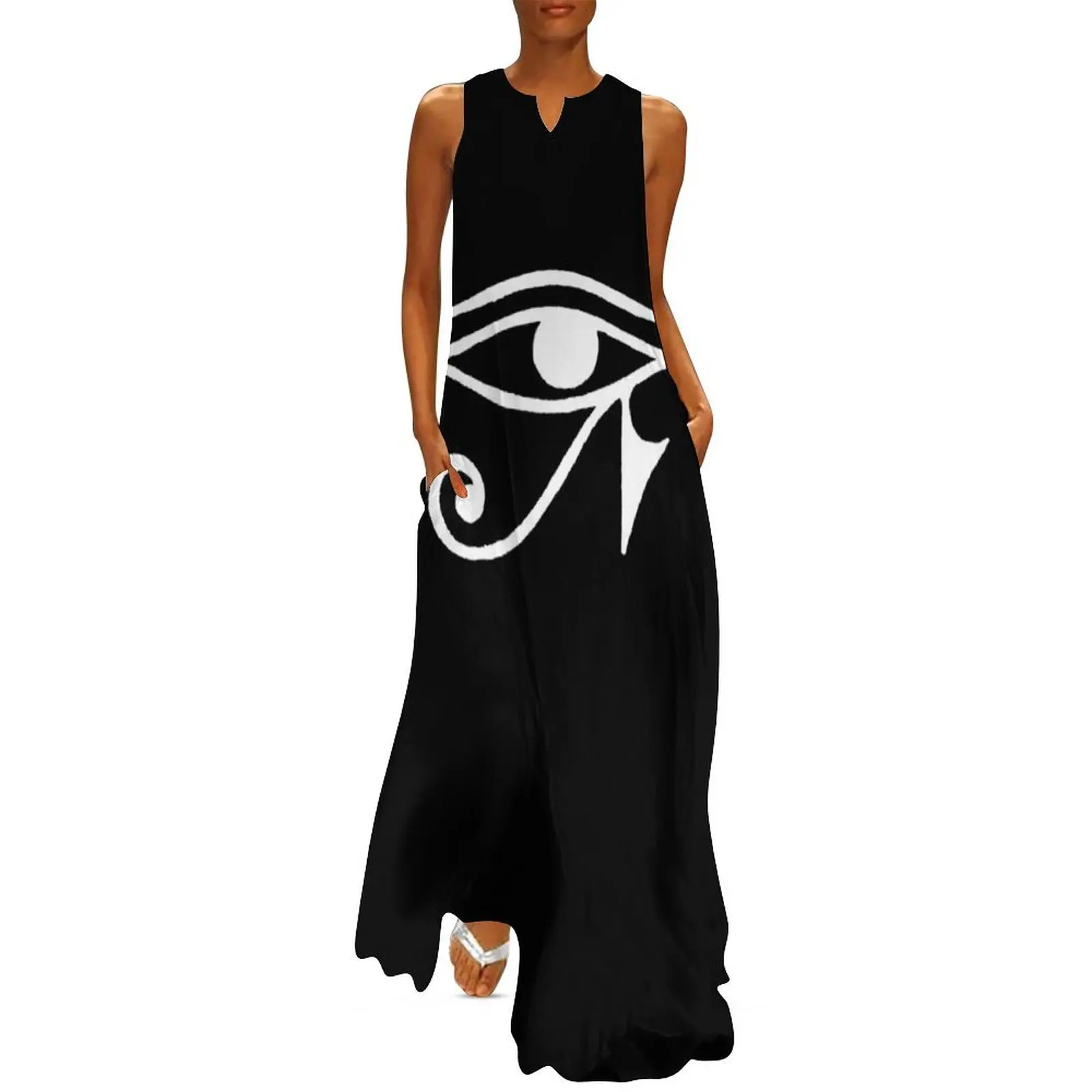 Egyptian Eye of Horus Long Dress luxury evening dress woman for wedding ceremony dresses