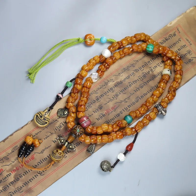 108-bead prayer beads multi-strand bracelet Tibetan-style old jujube seed necklace handheld