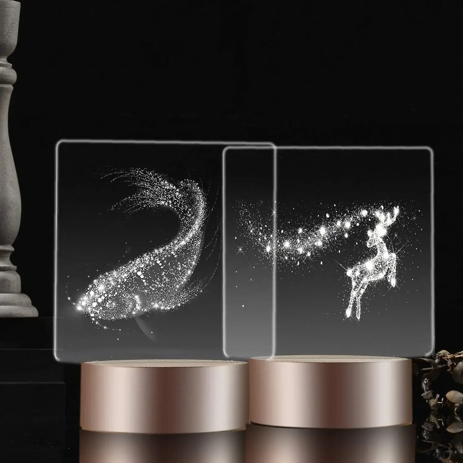 4pcs Acrylic Sheet Clear Cast Round Panel Thick (2mm) for LED Light Base Signs DIY Display Projects Craft 150x125mm Candleabra