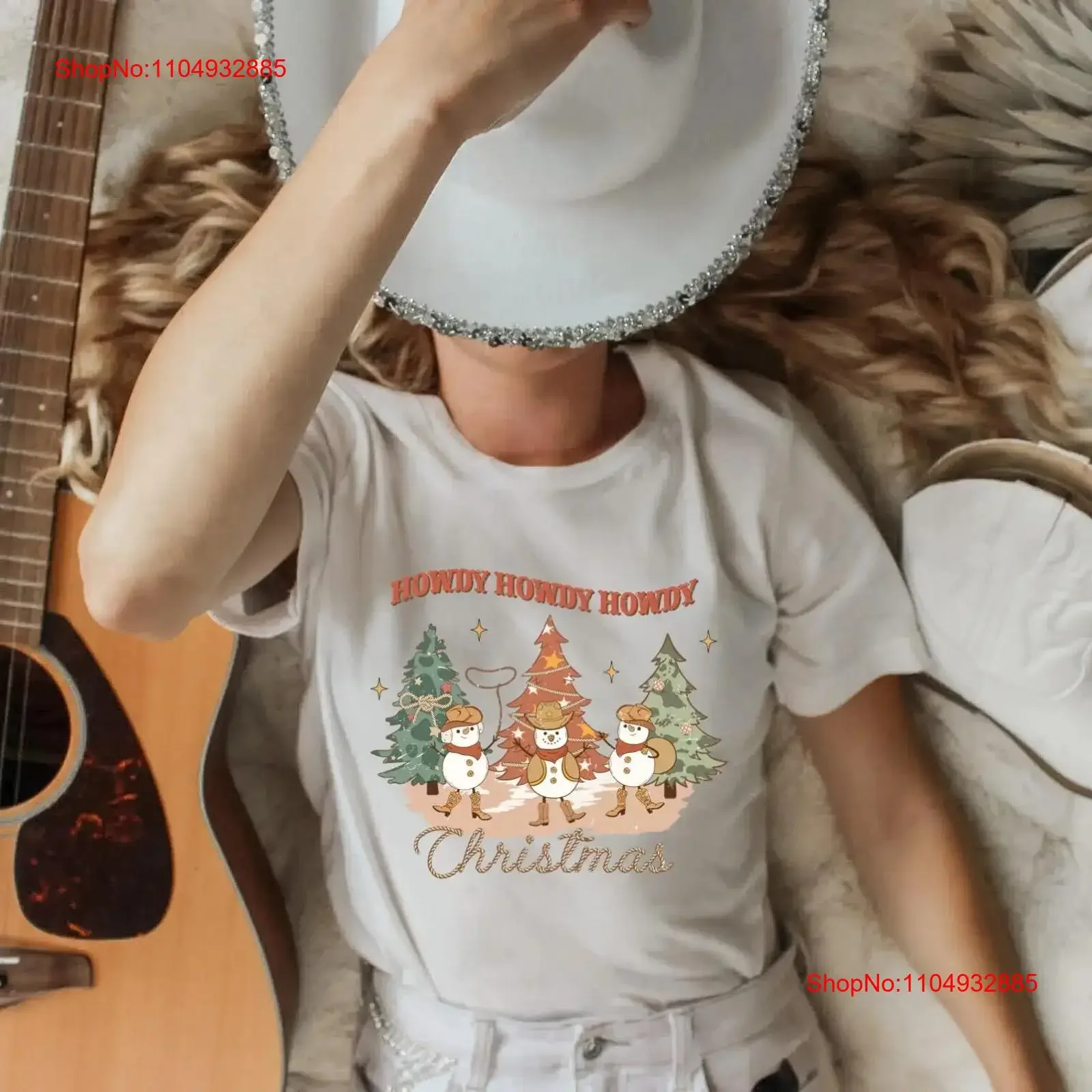 

Рождественская футболка в стиле вестерн, ковбойская деревенская пастушка, говшая ретро винтажная стираная повседневная уличная одежда, удобная, универсальная, дышащая