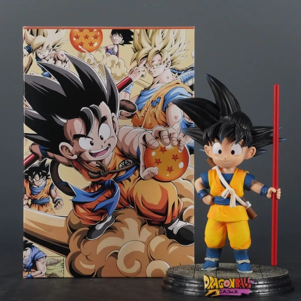 Seven Dragon Ball figurine - Big Evil Monkey Little Goku statue - Desktop anime peripheral model - Decoration item - Collectible