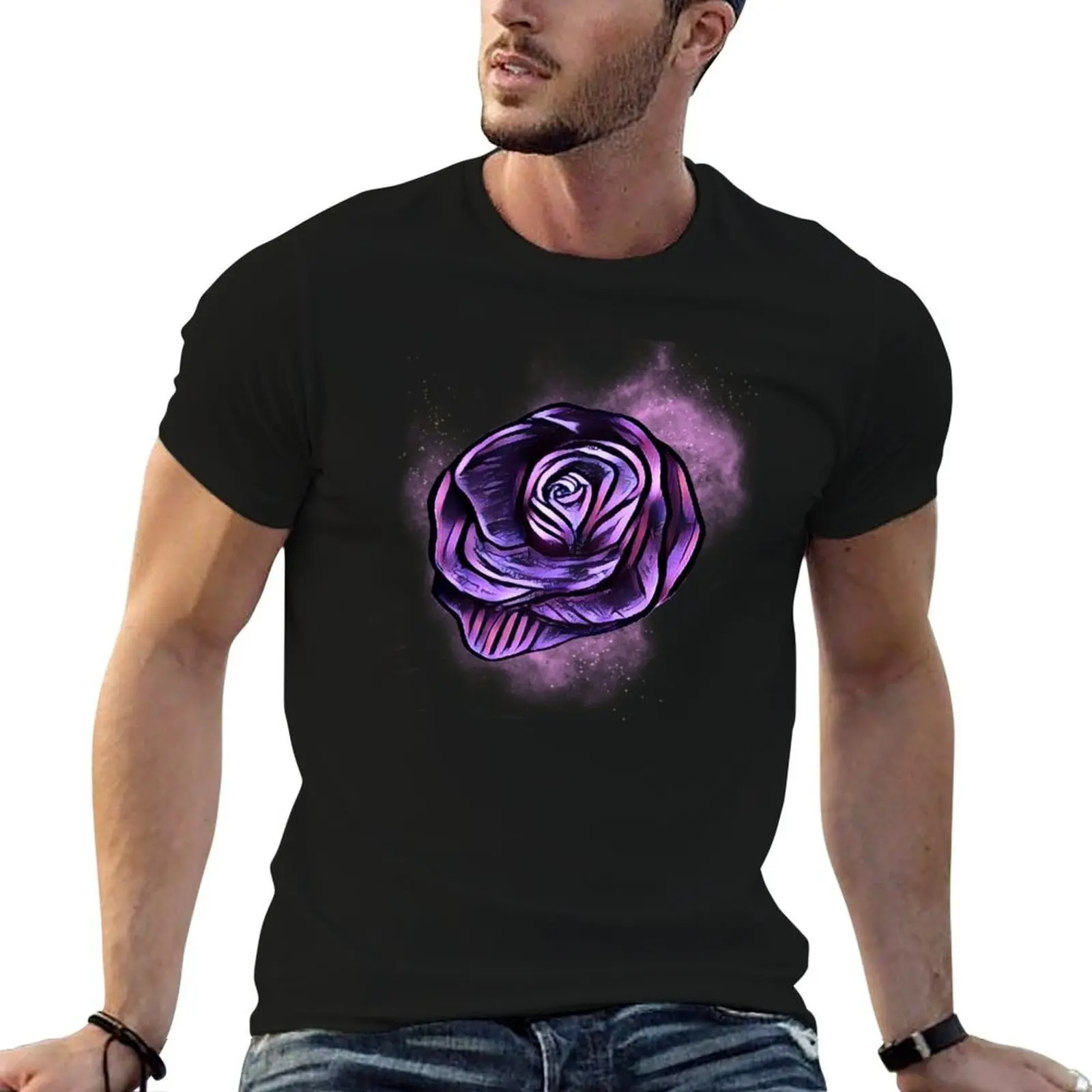 

lilac rose T-Shirt cotton tshirt 100% man t shirt cotton t shirts for man cotton funny T-shirt