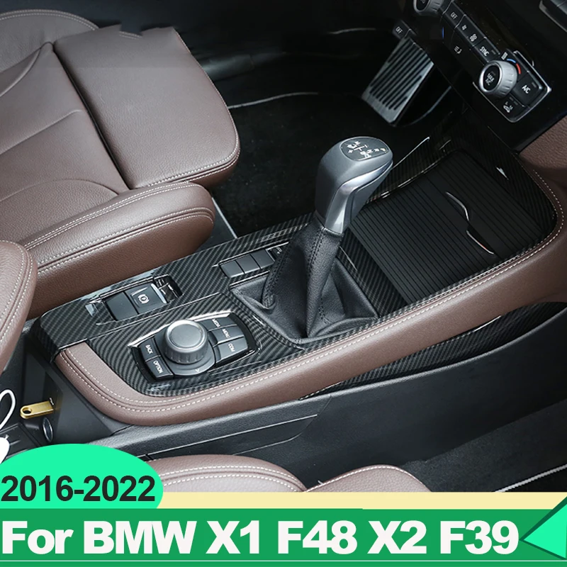 

Для BMW X1 F48 X2 F39 2016 2017 2018 2019 2020 2021 2022 ABS углеродное волокно автомобильная центральная панель переключения передач накладка аксессуары