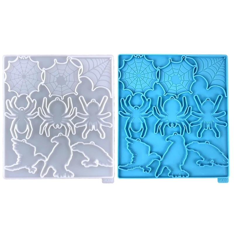 

Resin Casting Silicone Mold Halloween Spiders Keychain Pendant Jewelry Mould N0HE