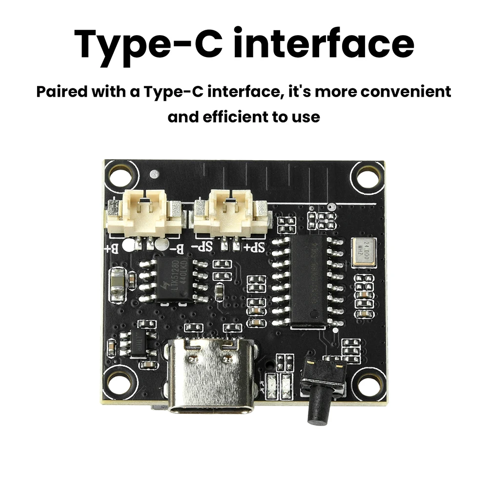 Module amplificateur BT 3W avec réglage réglable, prend en charge la lecture de carte mémoire TF, carte amplificateur de puissance Audio de Type C DC 5V
