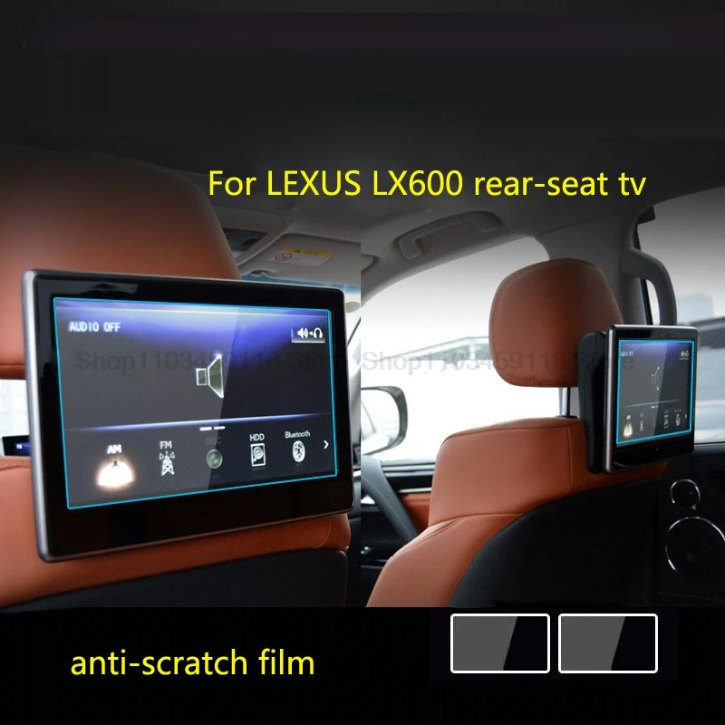 2 pcs Tempered glass Screen Protective film For LEXUS LX600 2023 rear-seat tv Back Seat TV Touchscreen anti-scratch