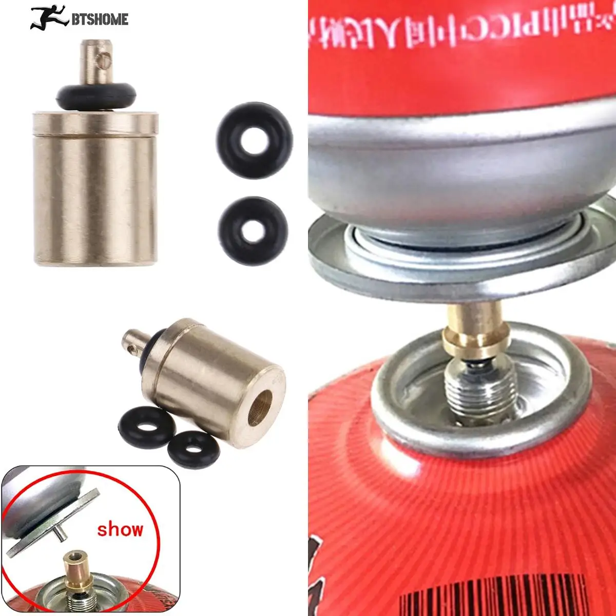 1 Pc Gas Refill Adapter Outdoor Camping Stove Gas Cylinder Gas Tank Gas Burner Accessories Hiking Inflate Butane Canister