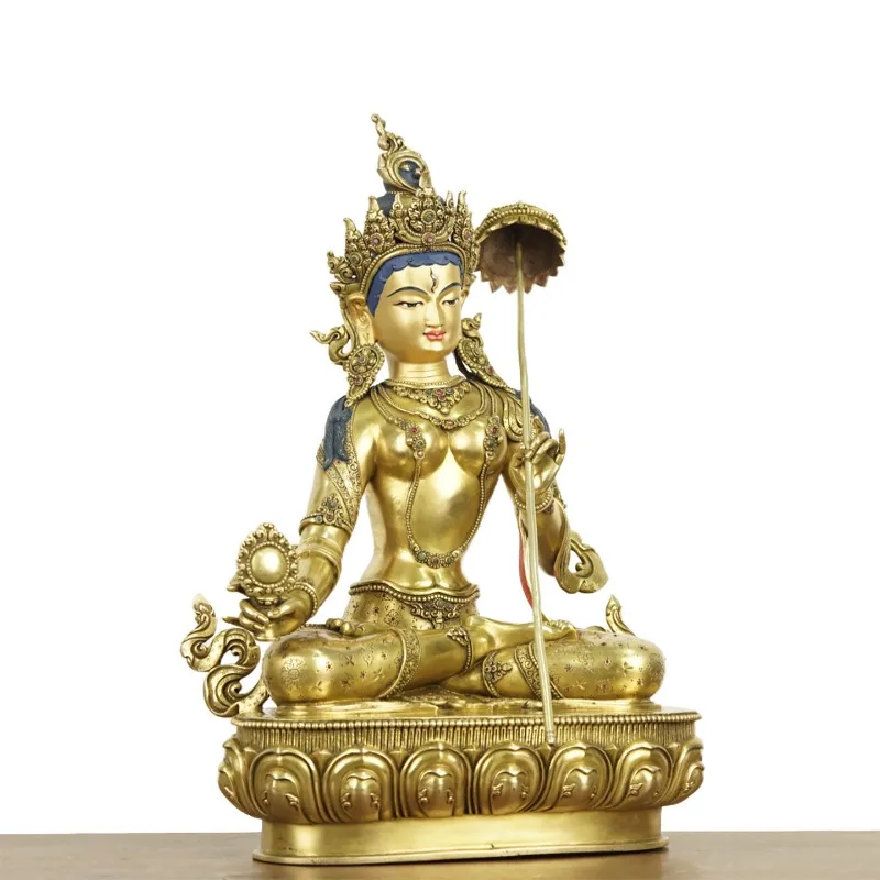 Handmade Buddha statue big white umbrella cover Buddha mother Sakya statue ornament