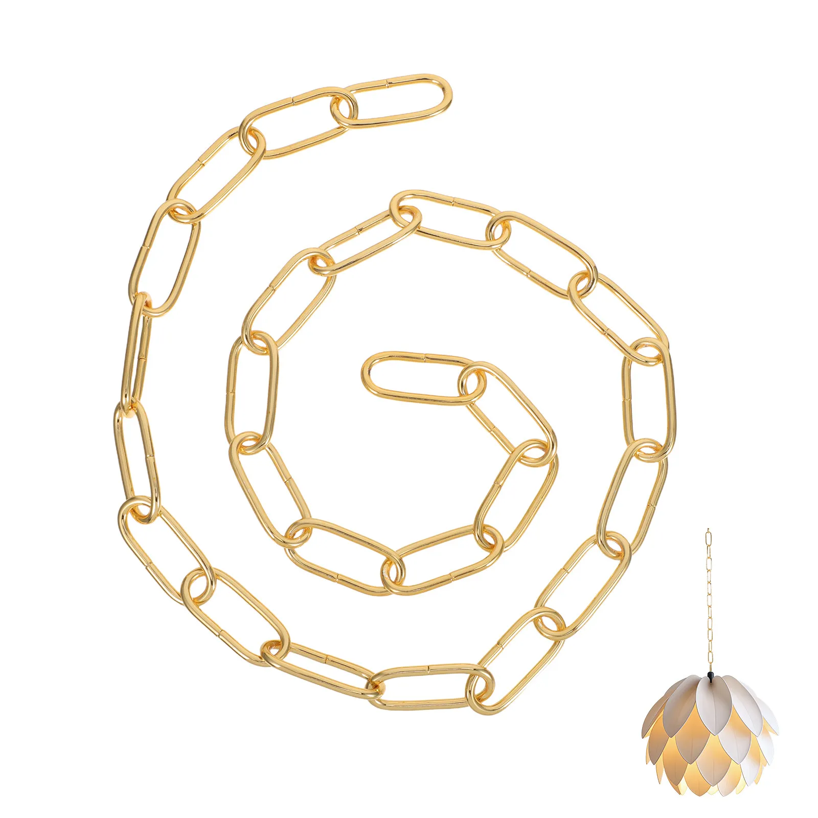 1M Standard Commercial Quality Iron Chain 4Mm Thick Load Securement Tow Stump Pulling Hanging Lamp Lighting Fixture Ceiling
