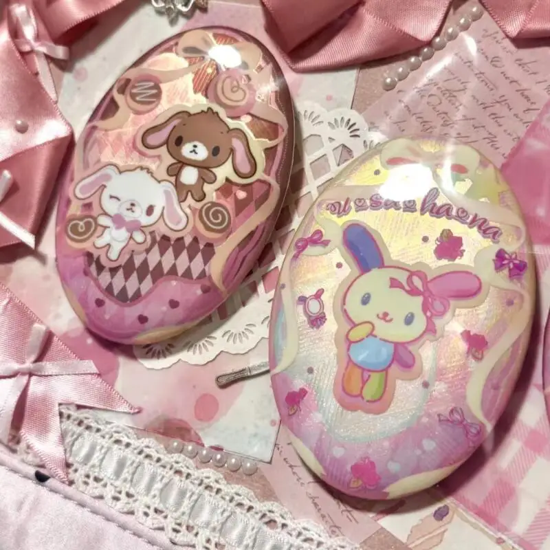 Cute Sugarbunnies Bunny Field Kawaii Anime Peripheral Badges Elliptical Backpack Accessories Decoration Badge Toy Friend Gift