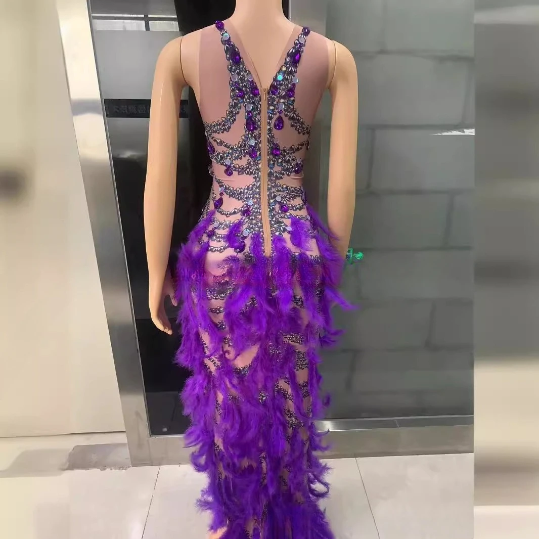 زي موضة اللاتينية الرقص قاعة الرقص مزاجه المرحلة ريشة تنورة مساء فستان Zou الطيور Vestidos De Graduaciones Mujer