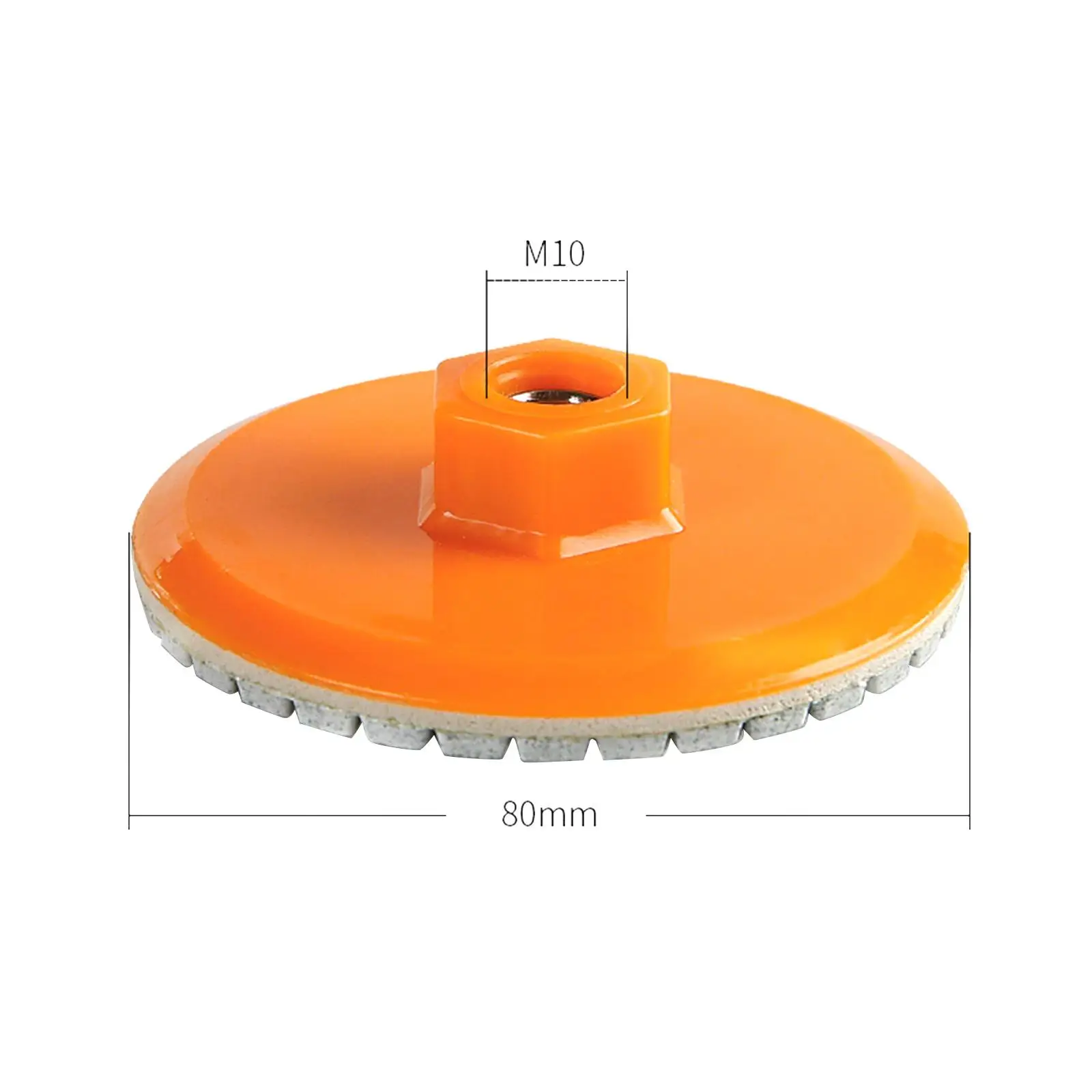 8cm Angle Grinder Grinding Wheel Disc Brazed Grinding Disc Convenient Assemble Accessory,M10 Thread Polishing Pad for Masonry