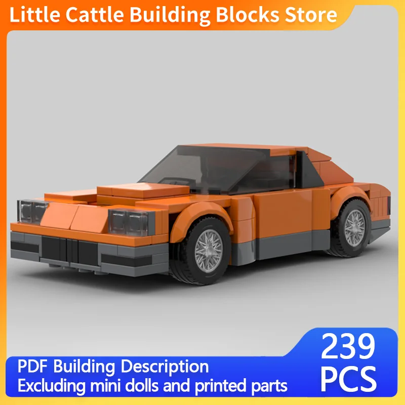 Speed Racing Car Model MOC Building Bricks Mustang Two-Door Sports Car Modular Technology Children Holiday Gifts Assemble Toys
