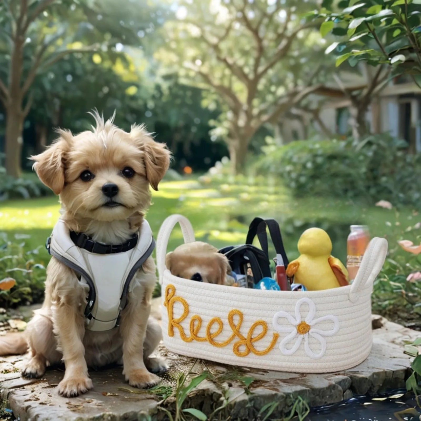 Personalized Pet Storage Basket | Large Dog Toy Basket & Organizer | New Dog Owner Gift | Custom Dog Lover Present