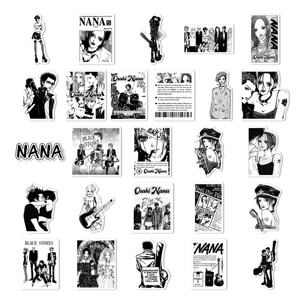 10/30/52 szt. Naklejki Cool Girl Oosaki Nana z kreskówki, japońskie anime NANA, naklejki, artykuły papiernicze, naklejki na kask, laptop, graffiti, dekoracje