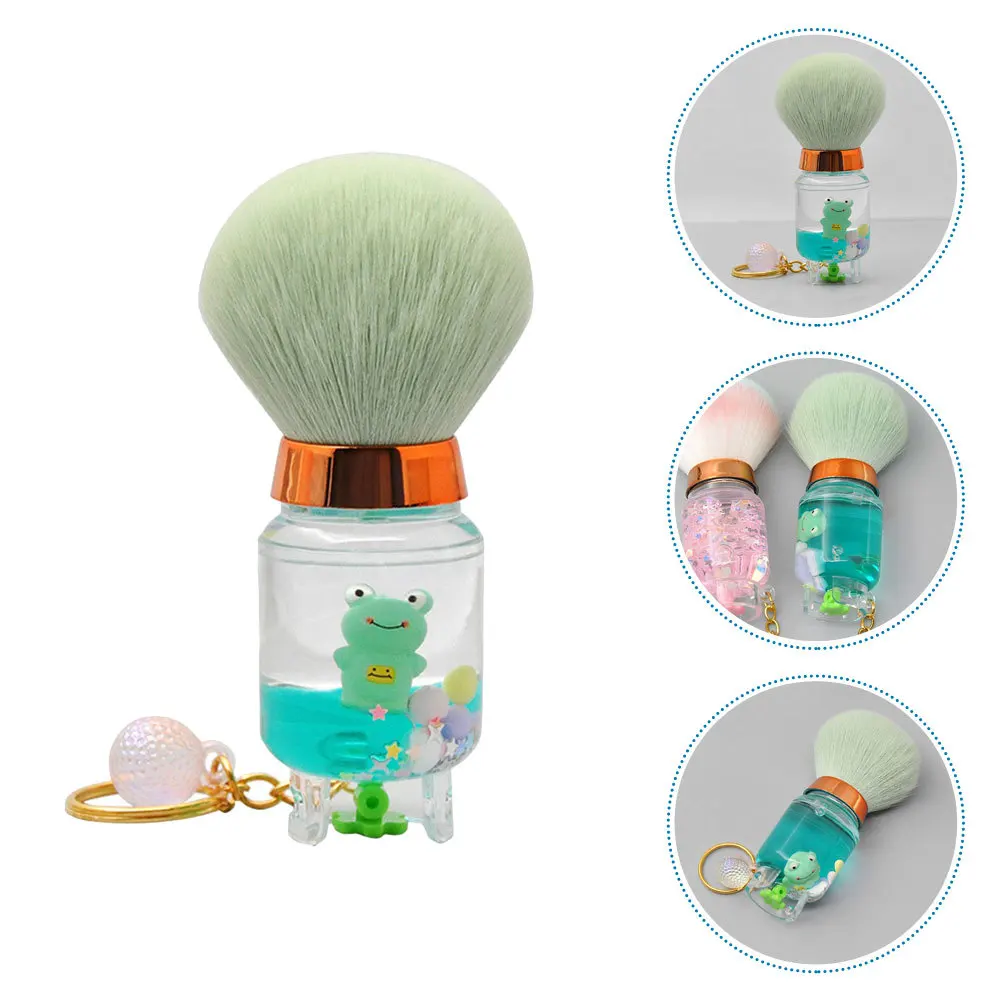 Pędzel do pudru do pudrów kompaktowych, rozświetlaczy i różu do twarzy, mały, miękki włosie, lekki.