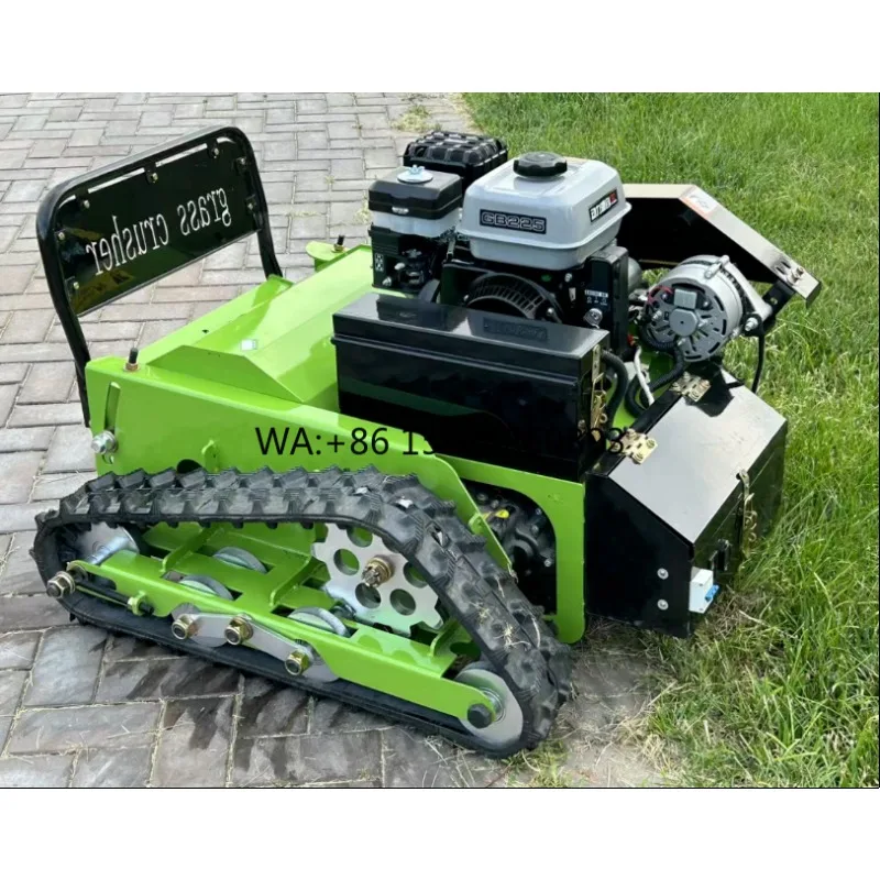 CE Certified New Design Cutting Width 900mm Self-Propelled Crawler Design Intelligent Remote Control Lawn Mowing Robot