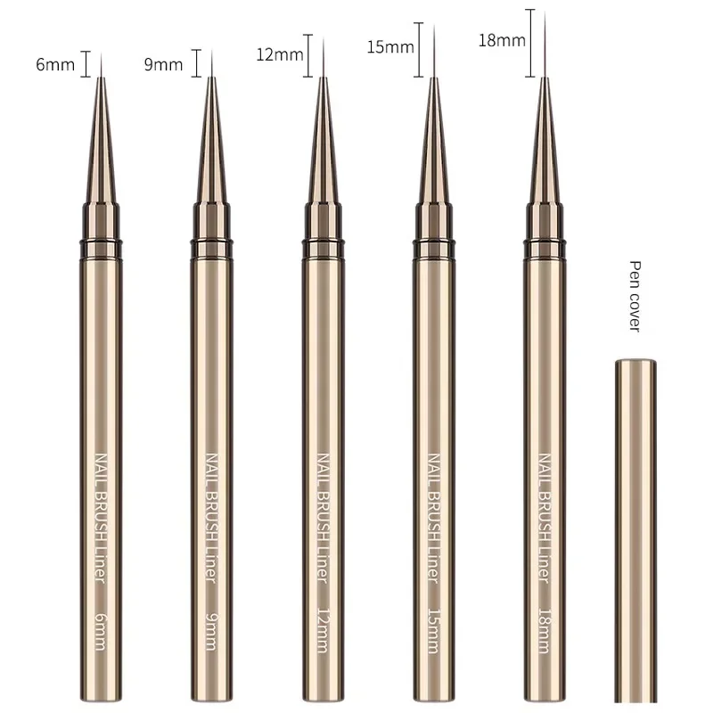 رسومات أظافر بطانة فرش شريطية رسم خطوط ممدودة اللوحة 6/9/12/15/18 مللي متر مسمار أداة مانيكير احترافية