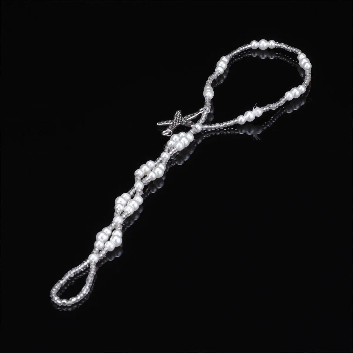 2 pares de tobilleras para mujer con diseño de perlas de imitación y estrellas de mar, elegantes accesorios para el pie, ideales para el uso diario, para ir de compras o como regalo.