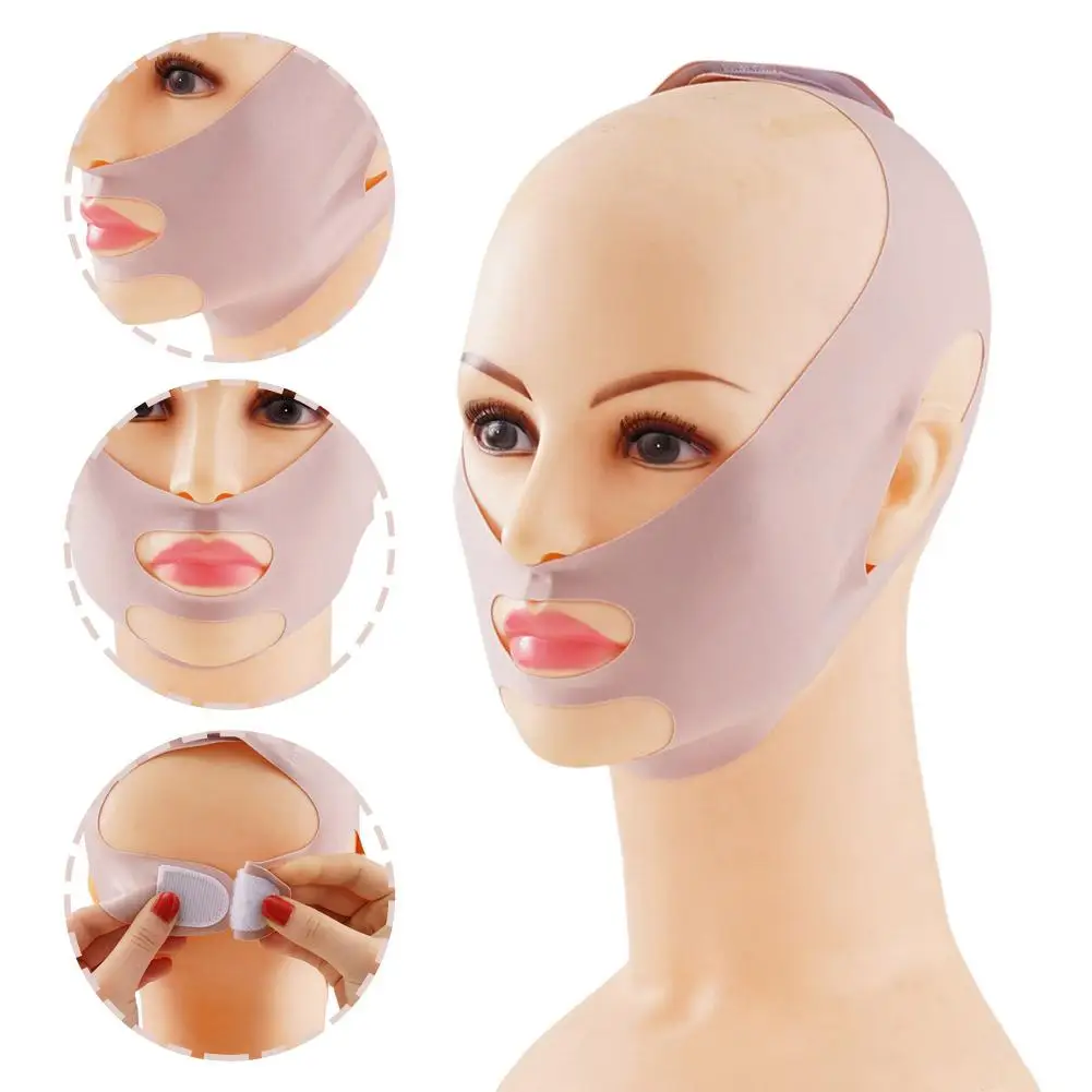 Herbruikbare V Gezicht Bandage Shaper Vrouwen Facial Afslanken Face Lift Riem Masker Slapen Up Kin Dubbele Verminderen Dunner Bandage I1N2