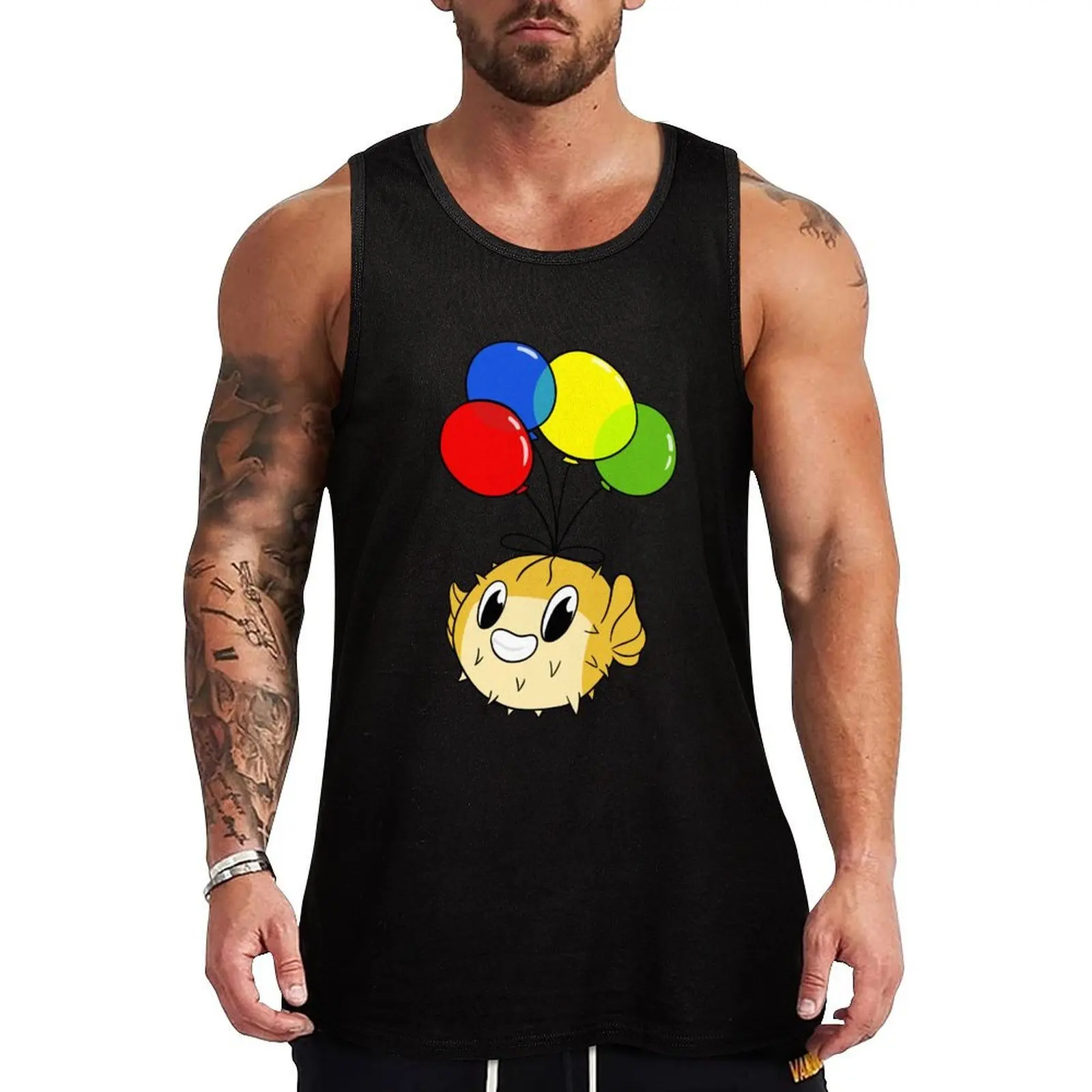 

Bloaty the Pufferfish Tank Top Gym man cute tops vest men