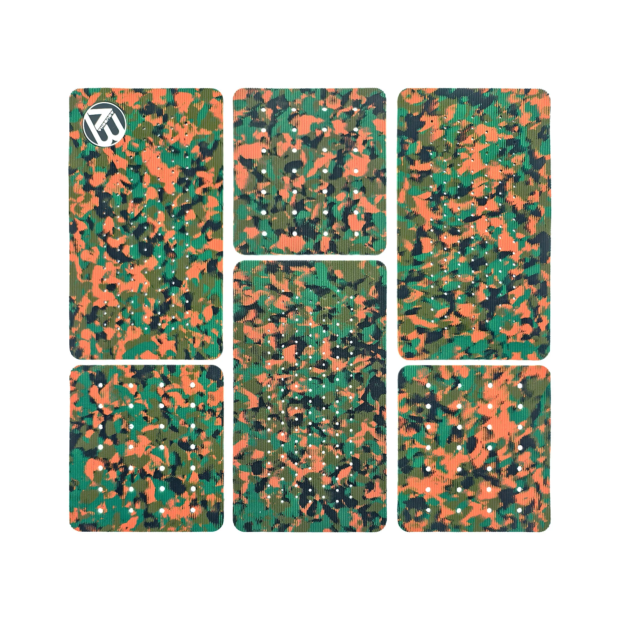 

AQUBONA Surfboard 6Pcs Surfing Traction Pads 3M Adhesive Glue EVA Deck Pad with Grip Longboard Paddleboard non-slip mat