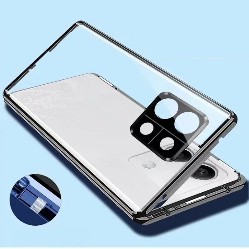 

Metal Case For Oneplus 15 Magnetic Double Sided Tempered Glass Phone Cases For OnePlus 15 With Camera Protection