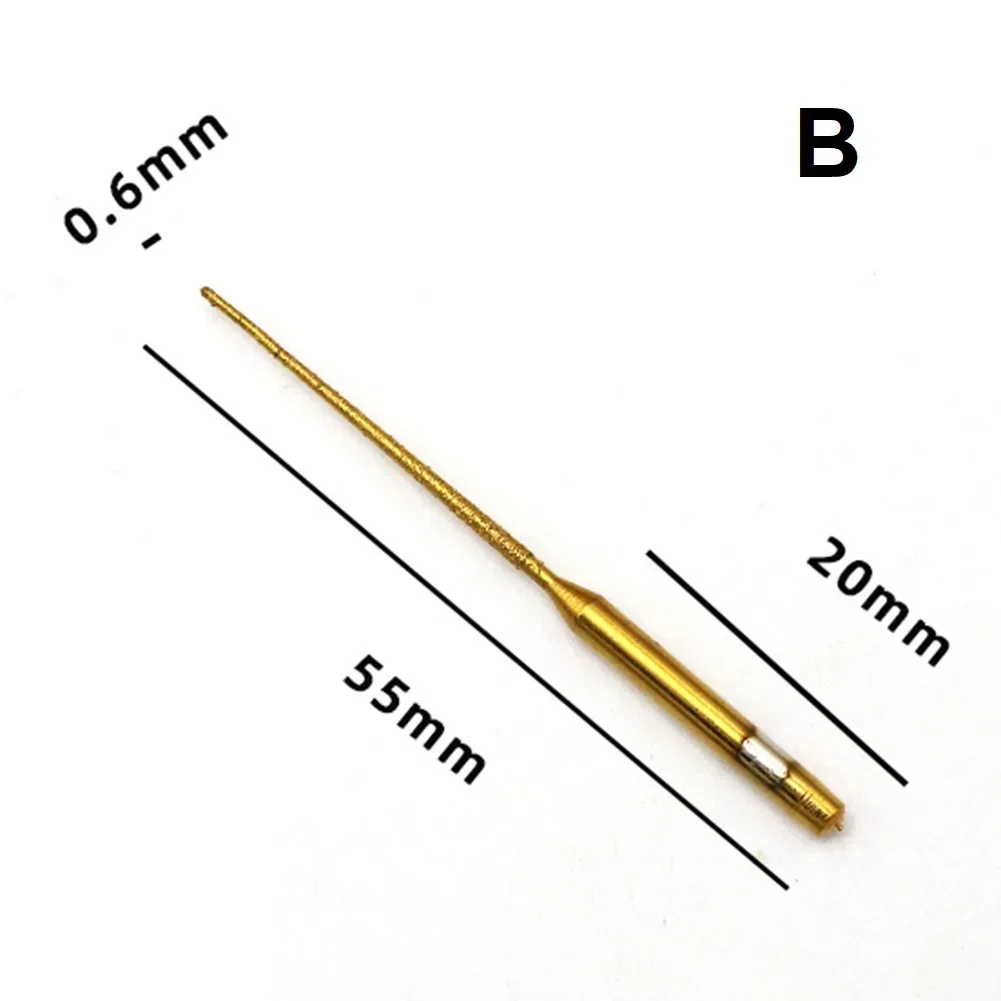 Shank Grinding Rods Mini Drill Diamond Grinding Head Bur Needle Engraving Carving Polishing Glass Jade Stone Drill Bit