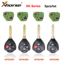 5pcs/lot Xhorse XK Series Wire Universal Remote Key XKTO02EN XKTO03EN XKTO04EN XKTO05EN For Toyota Style for VVDI2 / VVDI Min