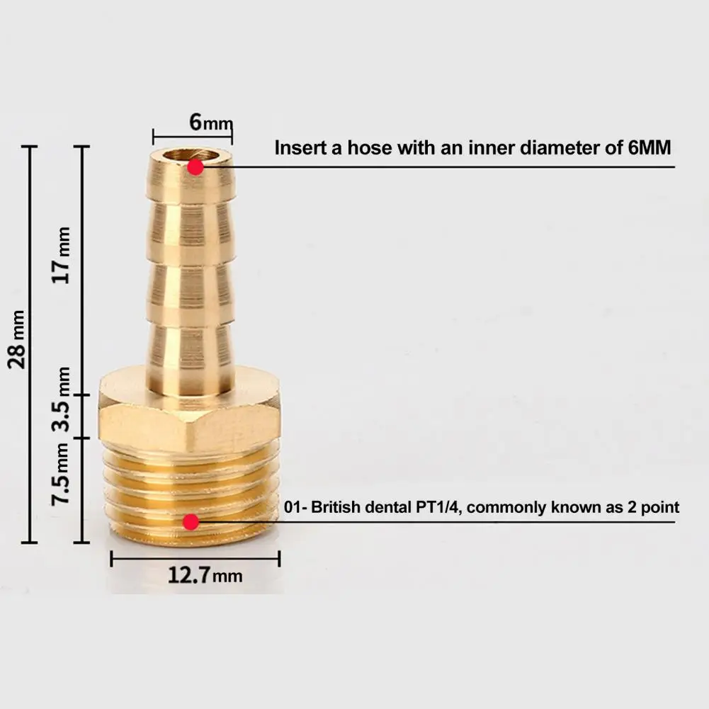 

Brass Barb Fittings High Strength Brass Hose Barb Fittings for Corrosion Resistant Connectors Male Fittings for Durability