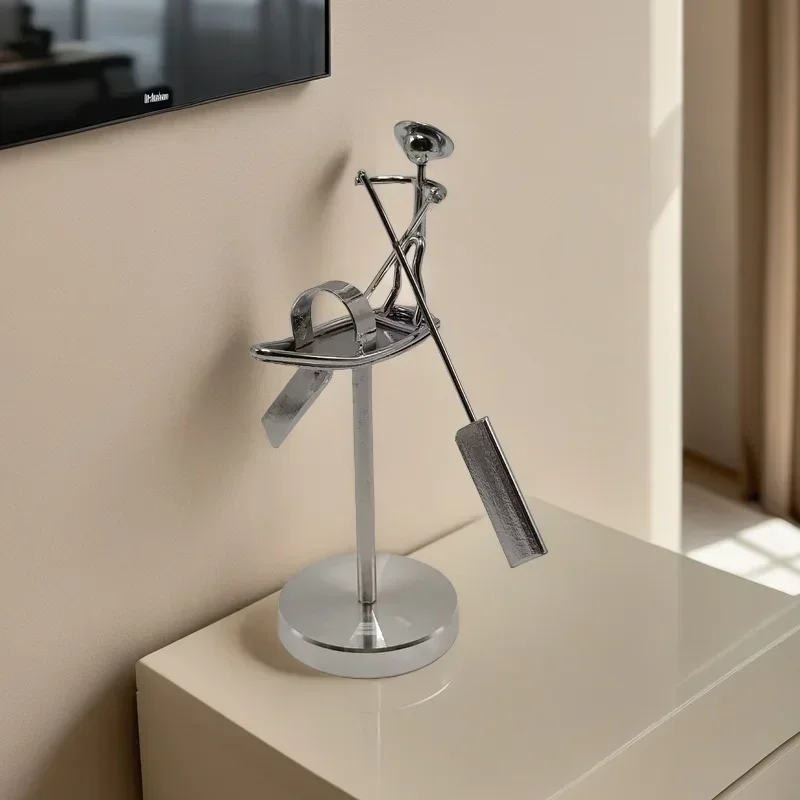 The Fisherman Balancing Sculpture Kinetic Fishing Sculpture Balance Art for Your Space Home Office Desk Decoration Balancing