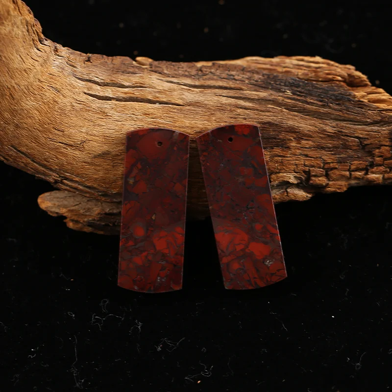 B&F Indian bloodstone   Earring Beads for Jewelry Making, Handmade Natural stones beads, Stones for jewelry Making Supplies