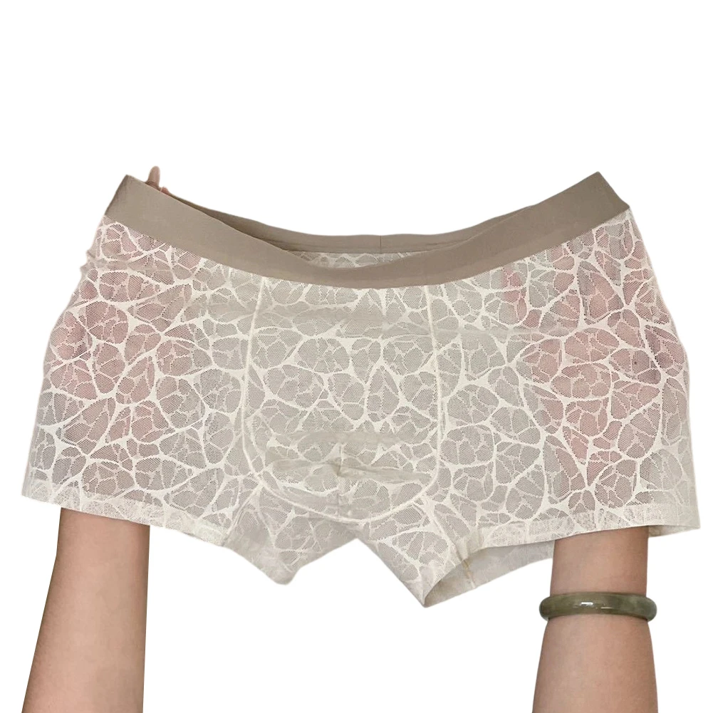 

Мужские трусы-боксеры из сетчатой ткани Ice Silk с U-образным вырезом, ультратонкие, для взрослых, костюмные трусы-брифы Calcinha