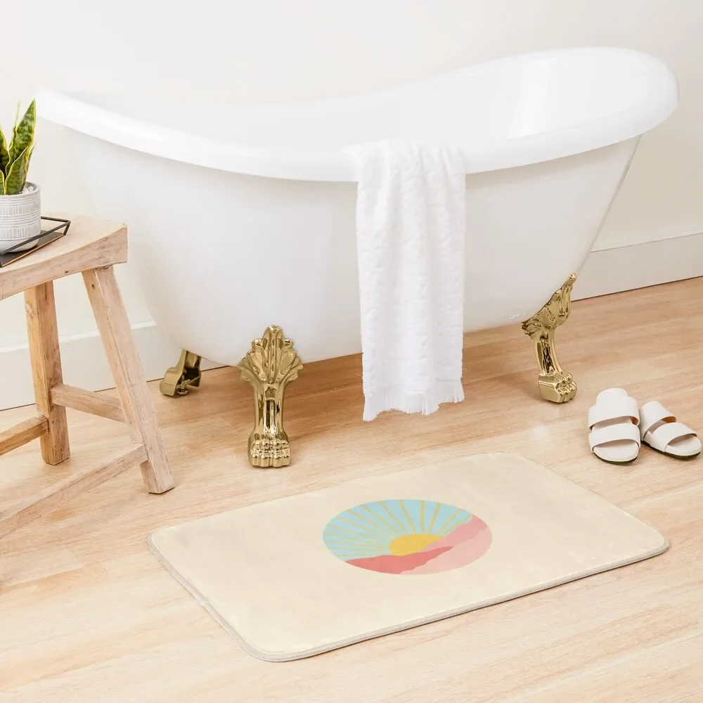 

Pink Mountains Bath Mat Bath Accessories Absorbent Rug Non-Slip Pad Mat