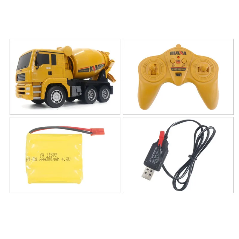 Huina 1:18 grande simulação liquidificador de controle remoto brinquedo elétrico das crianças 1333 modelo de veículo de engenharia brinquedo ao ar livre presente masculino