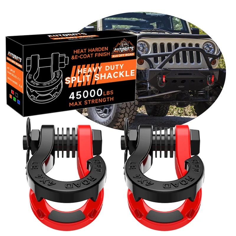 

High Quality 4x4 Off-Road Accessories Novel Receiver Custom Logo Bow Tow Shackle Split Shackle