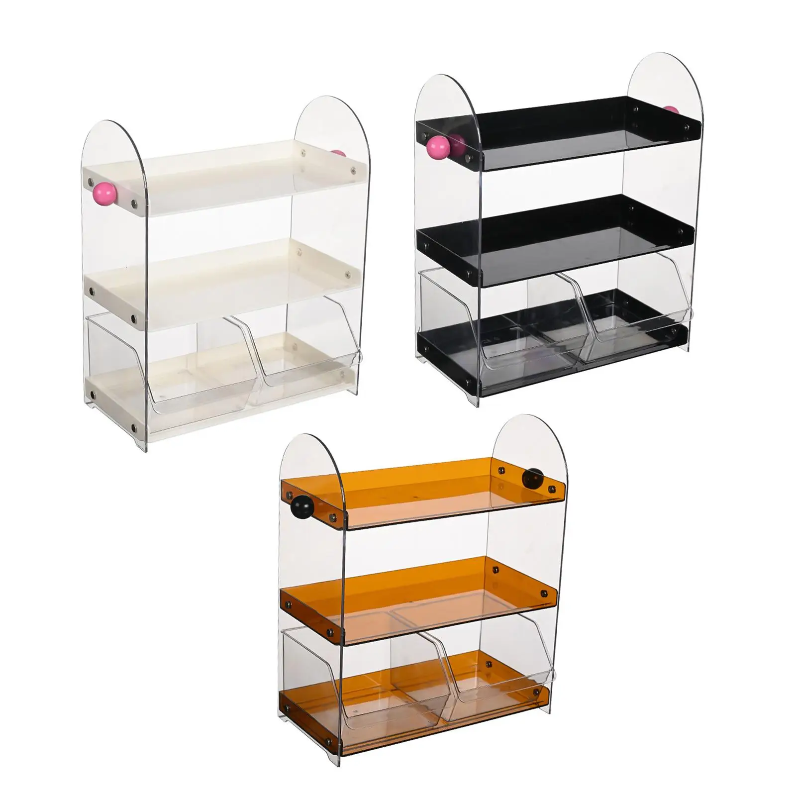 

Countertop Organizer Multipurpose Cup Rack 3 Tiers Display Shelf for Hotel Desktop Bathroom Cosmetics Living Room Kitchen Pantry