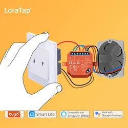 LoraTap ZigBee 3.0 Tuya Smart Life Curtain Switch Module for Roller Shutter Blind Motor with Alexa Google Home App Control