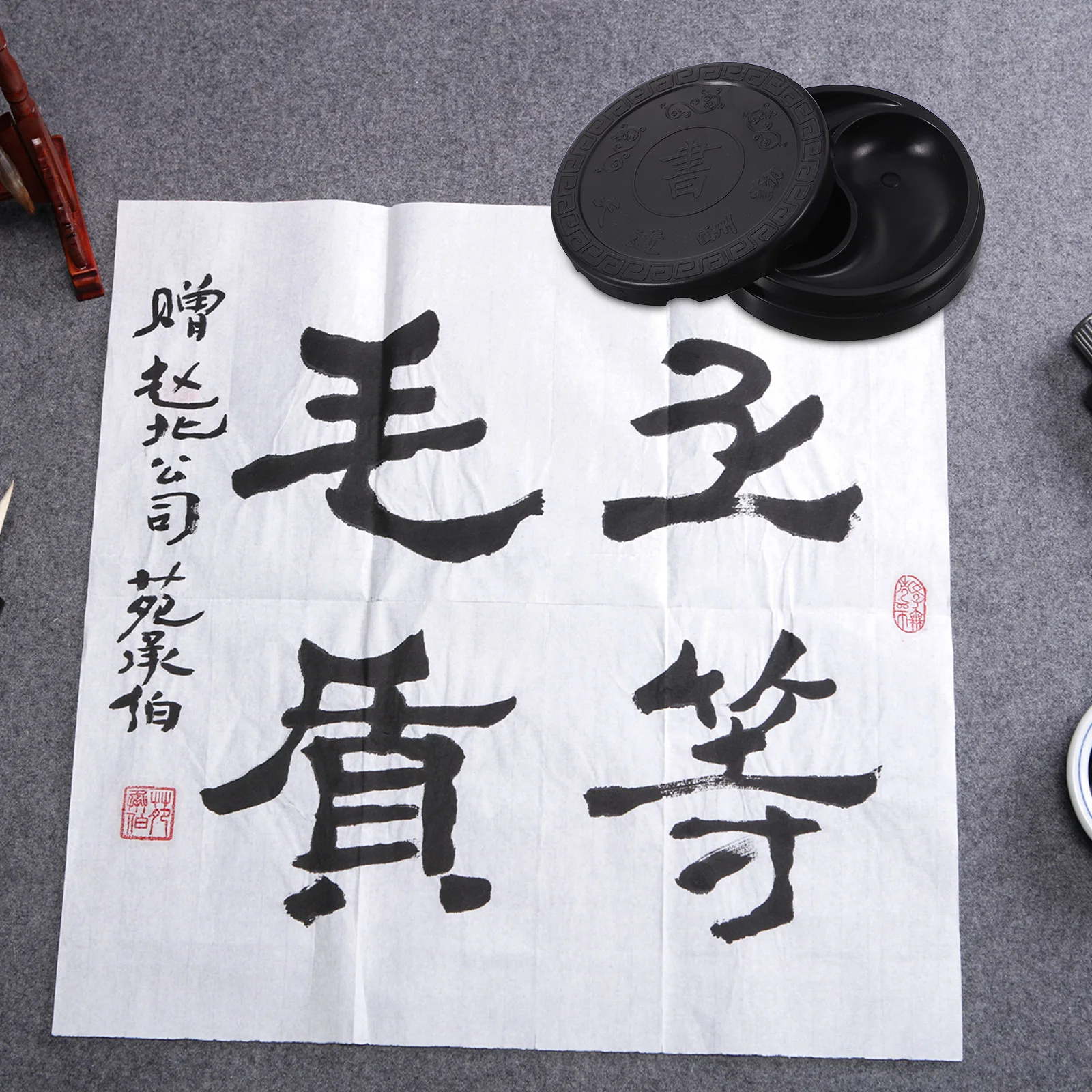 

Durable Plastic Inkstone Smooth Surface Efficient Grinding Traditional Sumi Inkslab With Lid Light Student Art Tool Calligraphy