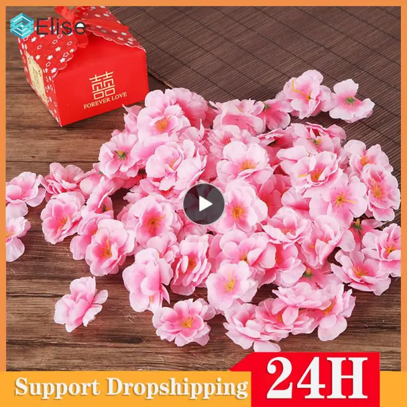 Romantic Peach Blossom Simulation Petals Beautiful Selection Artificial Flowers Petal High Simulation Variety Colors