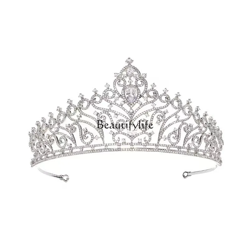 

Bridal Crown Gorgeous Korean Jewelry Wedding Luxury Alloy Crystal Crown Bridal Hair Accessories