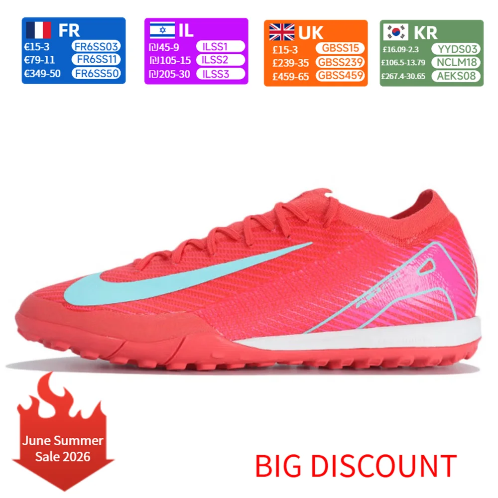 Mercurial Vapor 16 Pro zapatos de fútbol para césped unisx botines de fútbol soporte ágil agarre rápido para césped rendimiento de bloqueo FQ8687-800