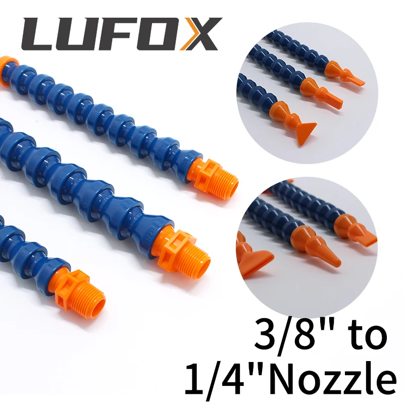 

G3/8" Plastic Flexible Water Oil Coolant Tube Hose PT3/8 Adjustable Pipe for CNC Milling La Cooling Pipe NPT3/8"