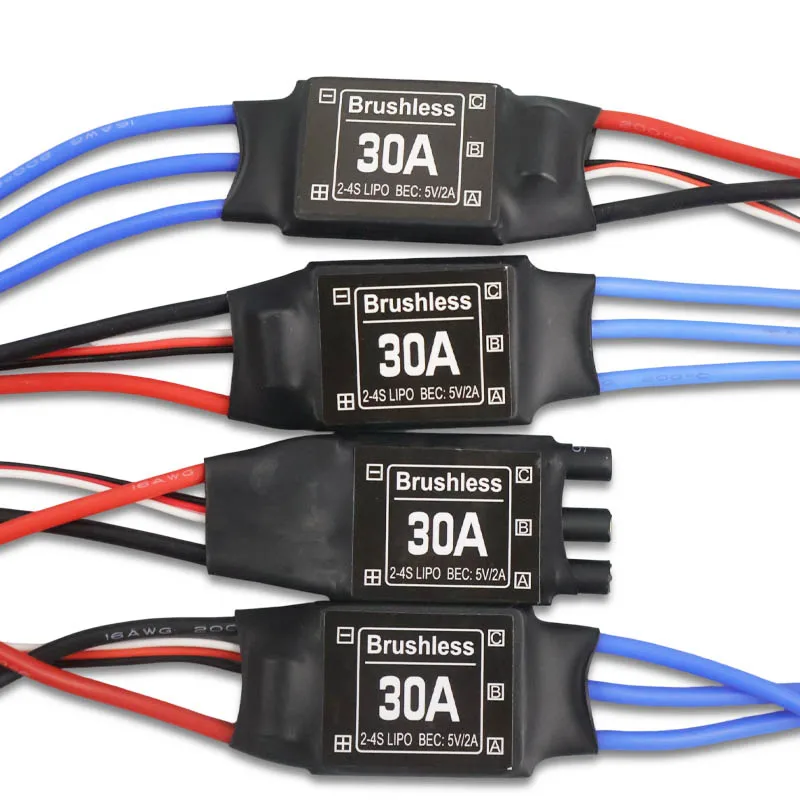 Contrôleur électronique de vitesse sans balais XXD 30A 2-4S avec BEC 5V 2A pour quadricoptère, hélicoptère et avion RC – Qualité exceptionnelle