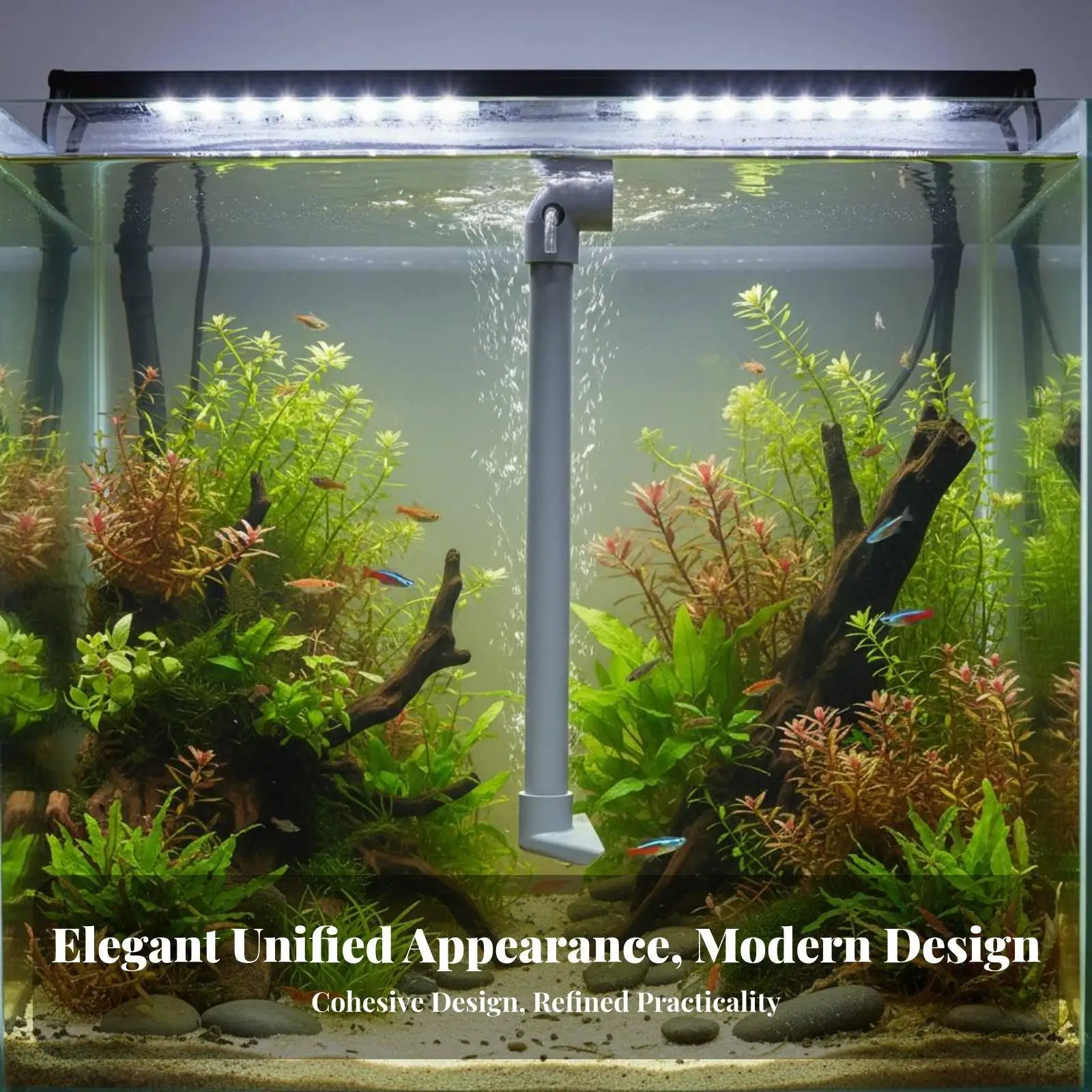 Fish Tank Underwater Outlet Kit with Pressure Resistant PVC Material for Adjustable Current and Cleaner Water Circulation