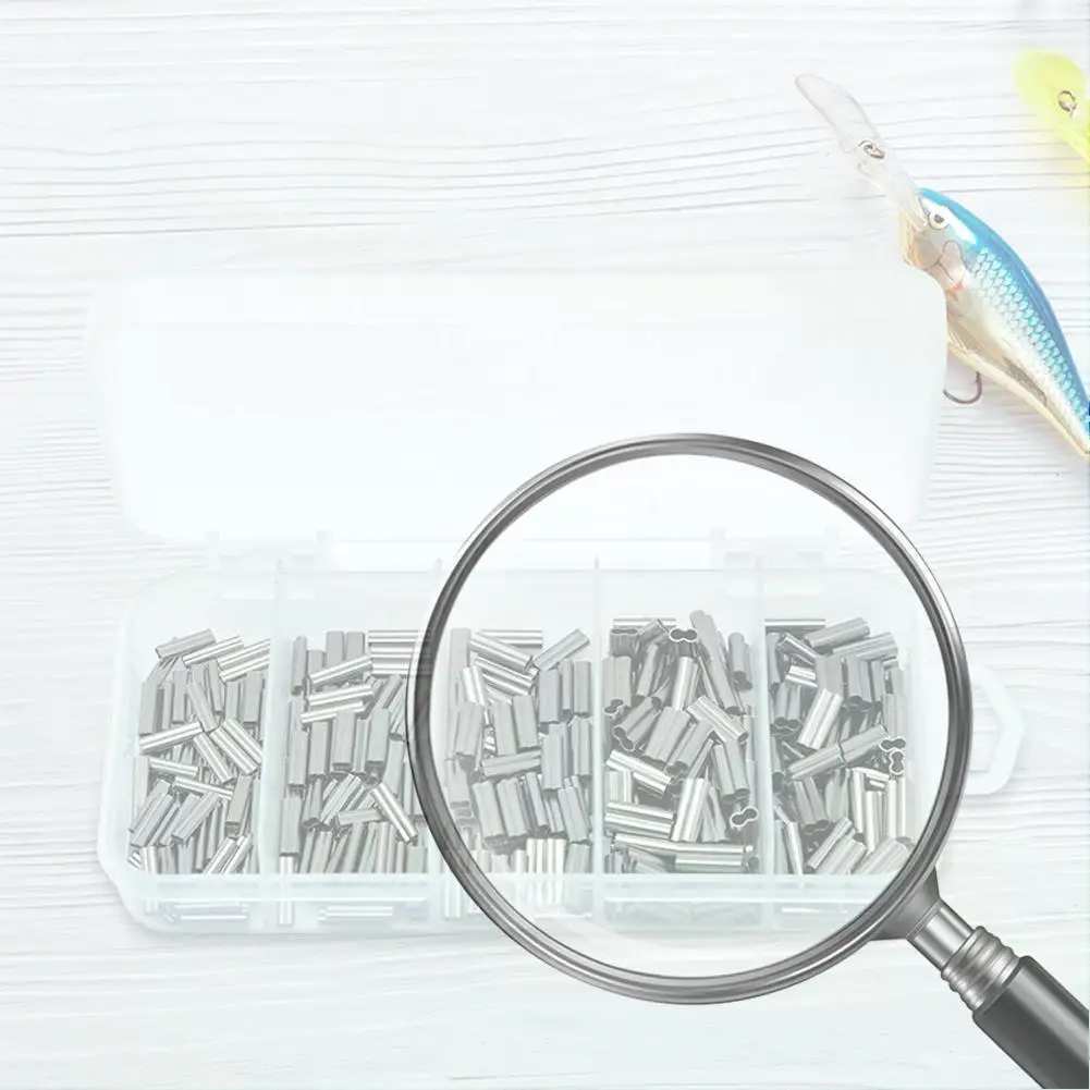 

300 шт., двойной разъем для лески 1,0-1,8 мм, медная обжимная петля, высокопрочный сменный комплект, снасти для оснастки