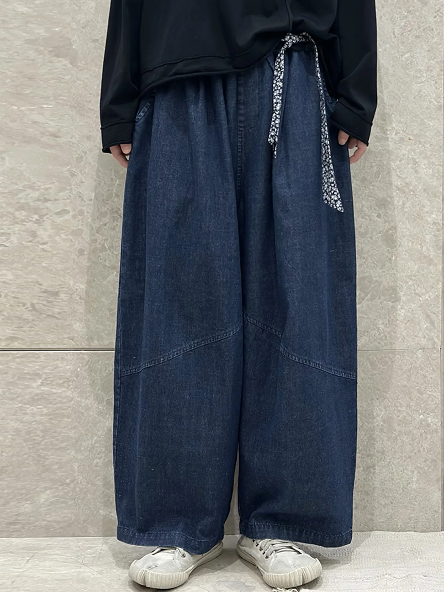 

Весна 2026: Свободные джинсовые шорты с завязками, винтажные, широкие, укороченные, повседневные, хлопковые, женские, модные, с эластичным поясом