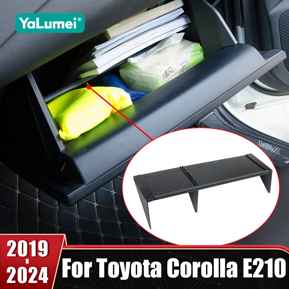 For Toyota Corolla E210 2019-2021 2022 2023 2024 Hybrid Car Co-pilot Clapboard Rack Shelf Partition Glove Box Divider Partition