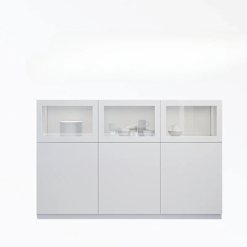 

Скандинавский белый кремовый буфет для пикника для домашнего минимализма и многофункционального хранения.