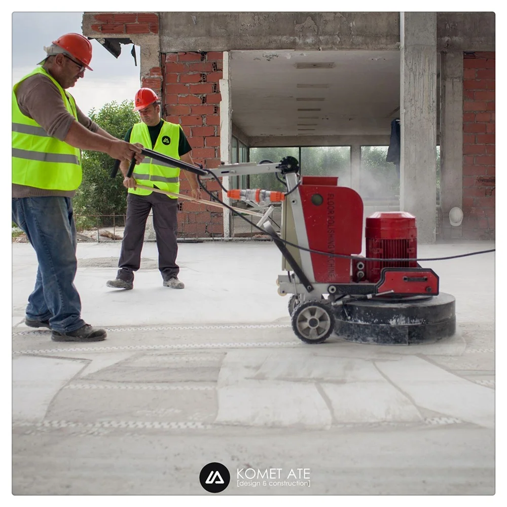 Ronlon Concrete Grinder 4 Heads Epoxy Marble Floor Grinding Leveling Machine